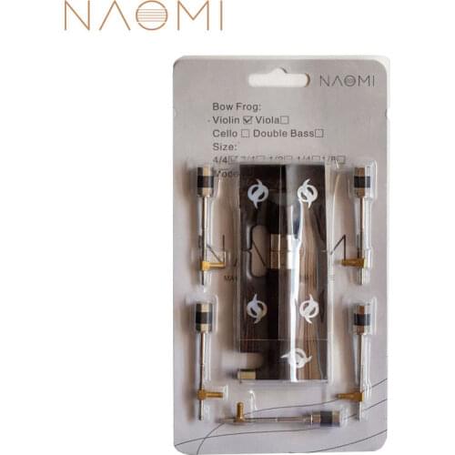 NAOMI Violin Frog Violin Bow Luthier Repair Frog 4/4 Violin Bow Accessories 5PCS Frogs SET Violin Parts Accessories New