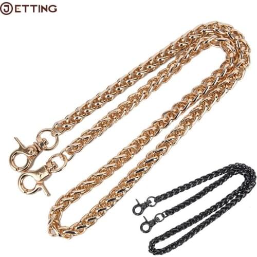 Gold Black Handbag Metal Chains For Bag DIY Purse Chain With Buckles Shoulder Bags Straps Handbag Handles Bag Part & Accessorie