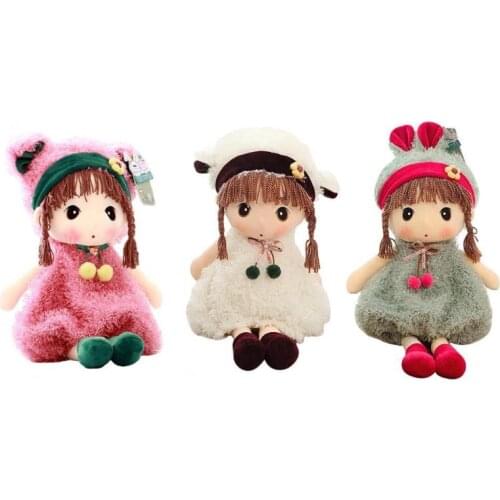 Cute Soft Girls Stuffed Dolls Rag Doll Cute Plush Model For Children Birthday Christmas Gift Lovely Dolls Toys For Kids 20/38/4