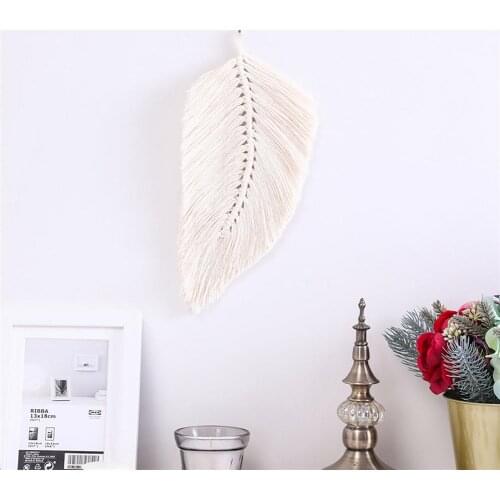 1PC Leaf Tapestry Macrame Wall Hanging Boho Decoration Nursery Home-stay Dorm Apartment Bedroom Headboard Home New Year Decor