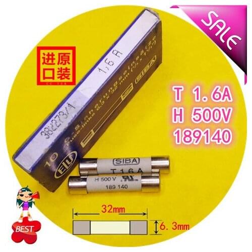 Germany production imported SIBA fuse T 1.6A H 500V 189140 7006565 fuse tube