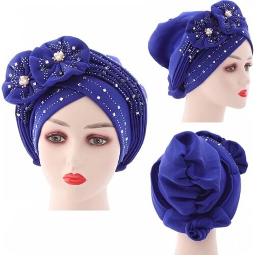 Latest Aso Oke Auto Gele Headtie Already Handmade African Cap Nigerian Wedding Gele Women Braid Turbans Ladies Head Wraps