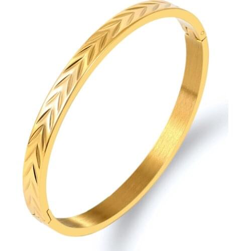 New Vintage Cuff Bracelet Bangles for Women Brief Gold Color Open Arrow Charm Bracelet Fine Jewelry Bijoux Femme Valentines Gift