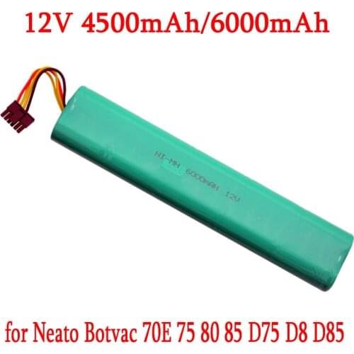 Upgrade 4500mah 6000mAh 12V Ni-MH Battery for Neato Botvac 70E 75 80 85 D75 D8 D85 Vacuum Cleaners Rechargeable Battery
