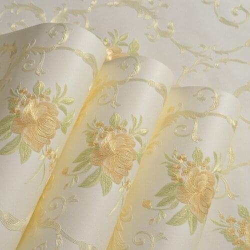 Wellyu papel de parede,wall paper Warm bedroom full shop wallpaper nonwoven coining stereoscopic 3d pastoral wallpaper
