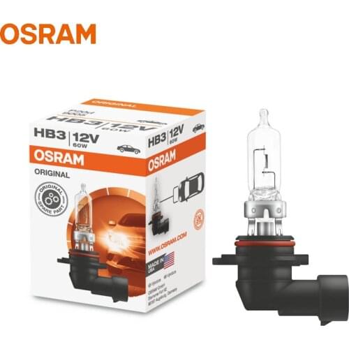OSRAM Original 9005 HB3 12V 60W 3200K Standard Auto Headlight Replacement Car Bulb OEM Quality Lamp Made in US (Single)