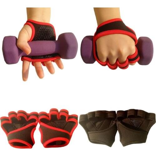 1 Pair Weightlifting Workout Fitness Gloves Weight Training Gloves Gym Grip for Rowing Pull Up Hands Protector