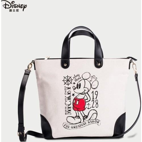 Disney Women Bag Cartoon Print Casual Leather Tote Fashion Women Messenger Bags Shoulder Student Handbag 2021 New Mommy bags