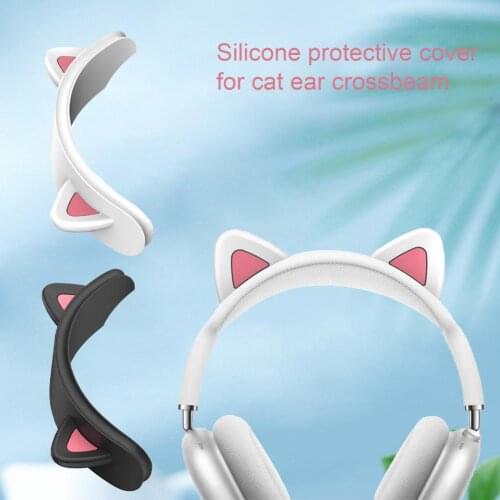 Replacement Silicone Sleeve Cat Ear-Shaped Cute Earphone Head Beam With Cushion Earphone Accessories Suitable For AirPods Max