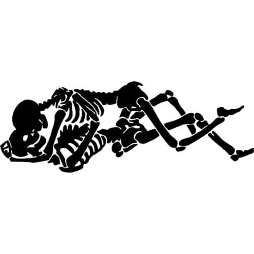 18.1cm*6.6cm Two In Love Skull Fashion Stickers Decals Vinyl Car-Styling Black/Silver S3-6304