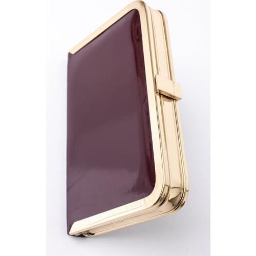 Lal Shoes & Bags Edge Gold Rectangle Small Size Portfolio-burgundy 'Turkish' Quality 2021 Fashion Design Season Comfort Fast shippi