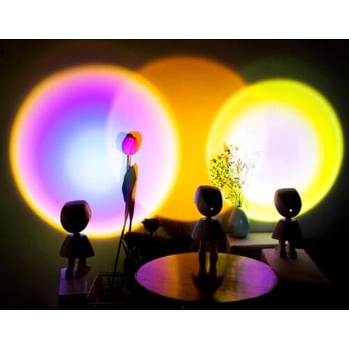 LED Robot Dusk Light Projector Atmosphere Night Light USB Background Thuis Coffe Wall Achtergrond Wanddecoratie Kleurrijke Lamp