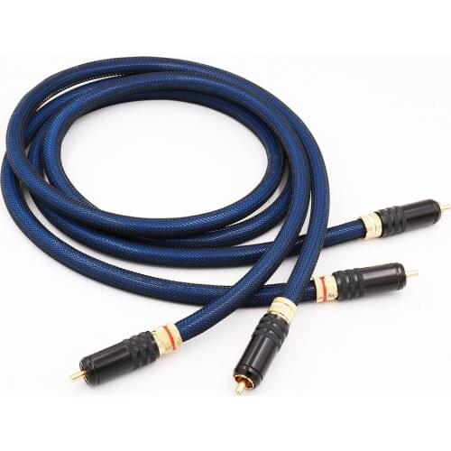 YTER ST-48B G5 Top Grade Silver Plated OFC Copper RCA Male to RCA Male interconnect Cable audio video wire