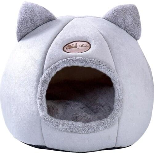 Winter Cat Bed Cave Foldable and Removable Little Mat Basket for Cats House Products Pets Tent Pet Products