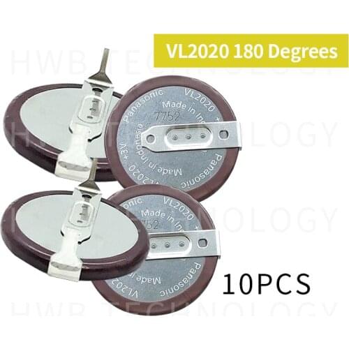 10pcs 100% Original PANASONIC VL2020 180 degrees Car Key Fobs Rechargeable Battery For BMW Free Shipping VL 2020 Free shipping