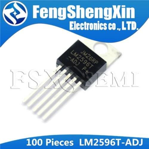 100pcs/lot LM2596T-ADJ LM2596T LM2596 2596T-ADJ Power Converter IC TO-220