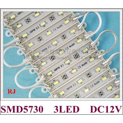 12V expocy waterproof LED light module SMD 5630 / SMD 5730 12V LED module backlight back light for sign DC12V 3 led CE ROHS