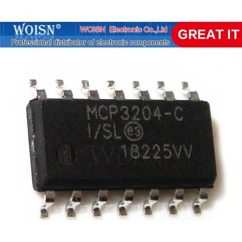 2pcs/lot MCP3204-C-I/SL MCP3204-CI/ST MCP3204-CI MCP3204 3204-C TSSOP-14 SOP-14 In Stock