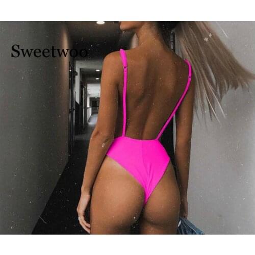 2020 Striped Swimwear One Piece Swimsuit Women Backless Swimsuit Sport Bodysuit Beach Bathing Suit Swim