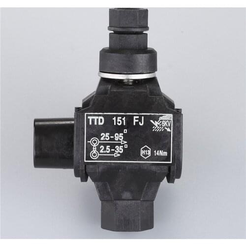 TTD-151FJ 25~95mm2 Main Line 1KV Max 200A 2*(2.5-35)mm2 Branch Line Insulation Piercing Connector