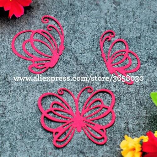 3pcs Butterfly Metal Die cutting Dies For DIY Scrapbooking Photo Album Embossing Folder 8072610