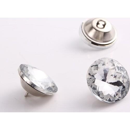 360PCS/LOT) 30MM Redbud Crystal Rhinestones Buttons With Metal Cover Sew On Strass Accessories DIY Jewelry