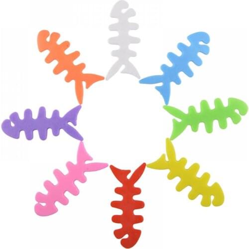 5 Pcs Cable Holder Silicone Organizer Flexible Usb Winder Desktop Tidy Management Clips For Mouse Keyboard Earphone Headset