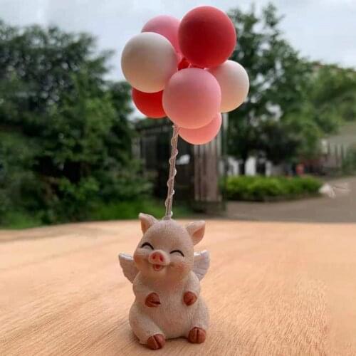 60% Dropshipping!!Balloon Car Pendant Delicate Rearview Mirror Decoration Resin 3D Animal Colorful Balloon Ornament for Vehicle