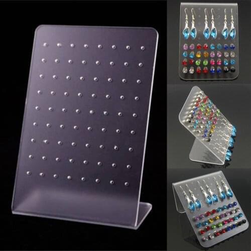 72 Holes Jewelry Display Organizer Stand Earring Holder Earrings Display Show Rack Convenient Charming Women Earrings Organizer