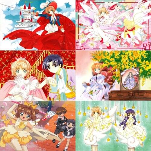 5D DIY Full Square Round Drill Diamond Painting Anime Cardcaptor Sakura Diamond Embroidery Mosaic Handmade Art Home Decor Gift