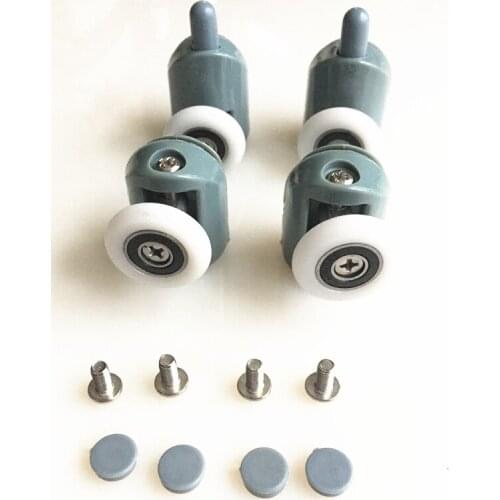 Shower roller 8pcs/set 25mm Pop Up Pulley Wheels Bearing Hardware Sliding Door Roller Shower Room Cabin Accessories