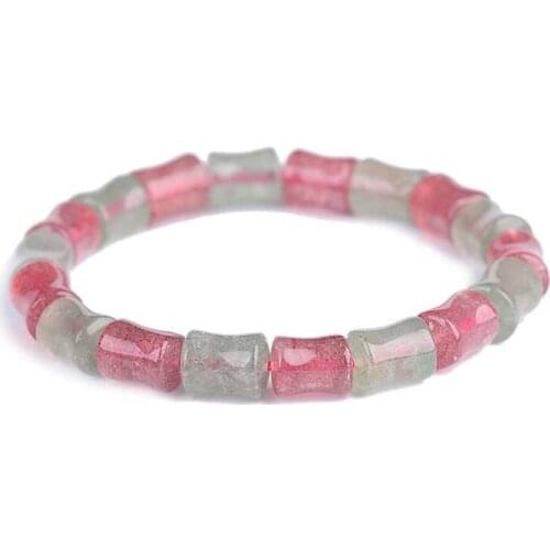 Dropshipping Natural Green Strawberry Crystal Bracelet Beaded Bracelet Red Strawberry Stone Crystal Bracelet