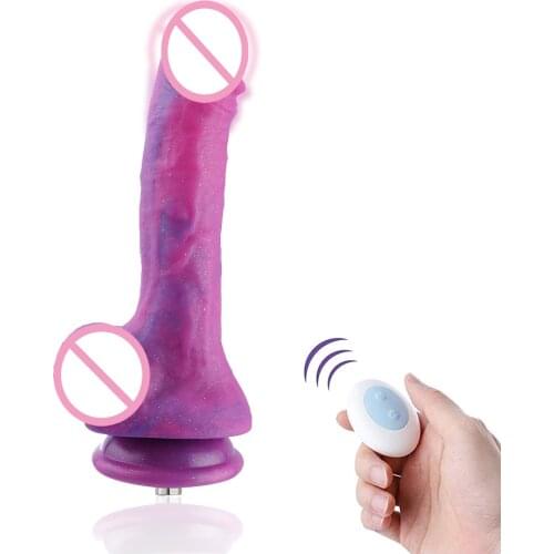 Hismith 21cm Silicone Vibrating Dildo for Premium Sex Machine with KlicLok Connector, Safety 3.8cm Diameter Fantasy Series