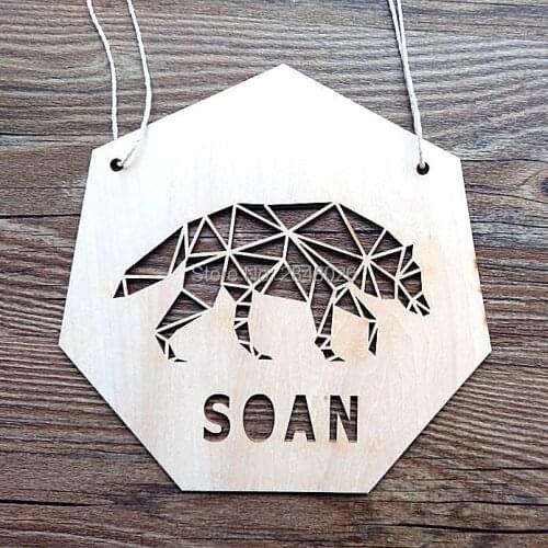 Personalized Wooden wall decor with Name Geometric Art,bedroom wall plaque,party decor