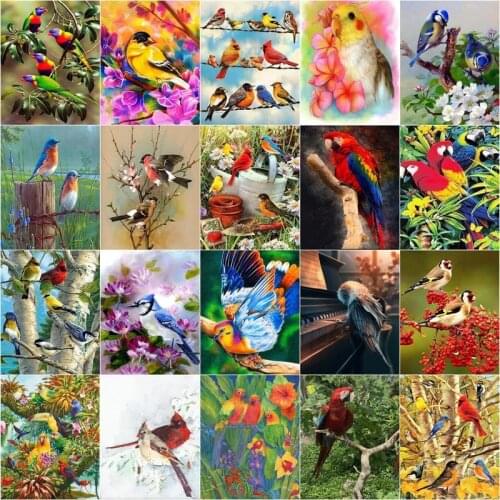 GATYZTORY 5D DIY Diamond Painting Animal Parrot Full Square Embroidery Sale Picture Bird Rhinestone Diamond Mosaic Home Decorrti