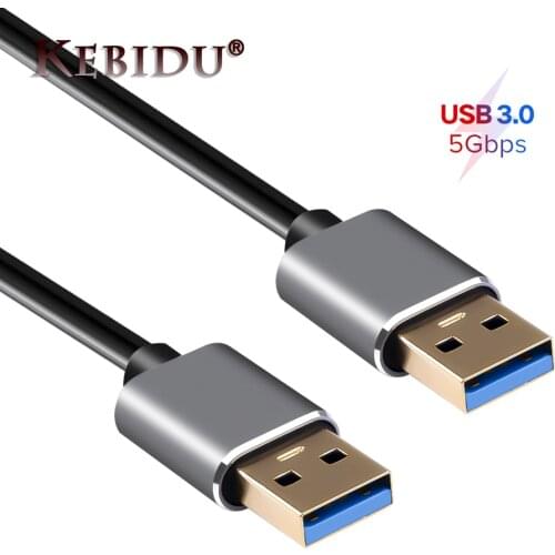 Kebidu USB 3.0 Cable USB To USB Cable Type A Male To Male USB Extension Cable Super Speed HDD For Radiator Hard Disk Webcom PC