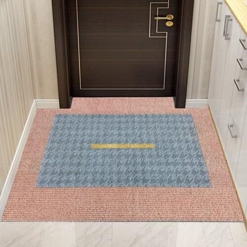 Living Room Bedroom Hallway Door Mat Carpet Anti-slip Custom Household Kitchen Mat Bath Mat PVC Silk Loop Entrance Mats Carpet