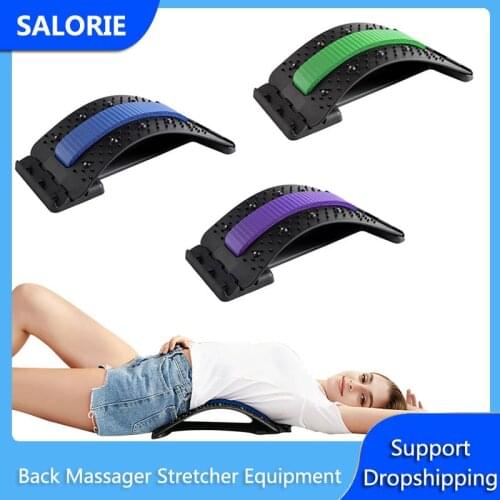 ABS Back Strecher Neck Massager Spine Deck Back Massage Lumbar Stretcher Cervical Massager Body Relaxation Shaping Physiotherapy
