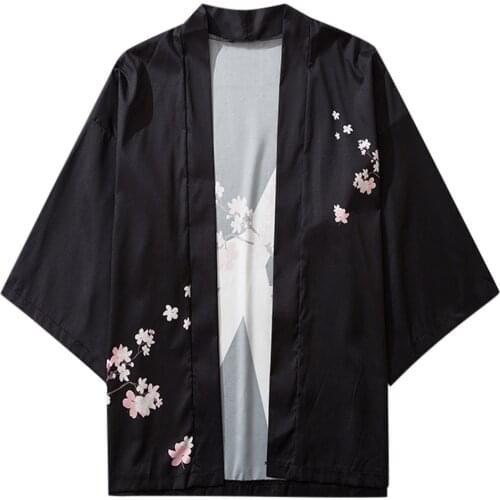 Man Blouse Shirt Kimono Traditional Cardigan Vintage Hanfu Shirt Surplices Top Japanese Yukata Cardigan Without Buttons #g3