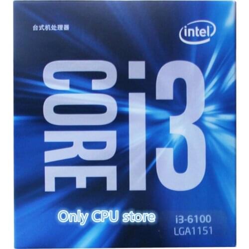 New Original Intel Core Processor I3 6100 I3-6100 3.7GHz LGA1151 14nm Dual-Core free shipping