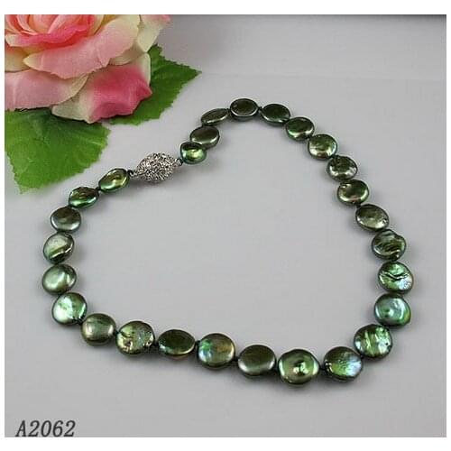 Stunning Coin Pearl Jewelry Set Genuine Freshwater Pearl Necklace Earring Fashion Ladys Wedding Party Gift