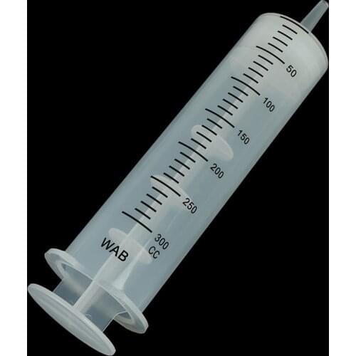 300ml Plastic Syringe Large Capacity Syringe Transparent Reusable Sterile Measuring Injection Syringe Nutrient Hydroponics HOT