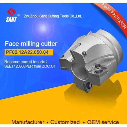 Applicable inserts FMP02-050-A22-SE12-04 indexable milling tools face milling cutter PF02.12A22.050.04