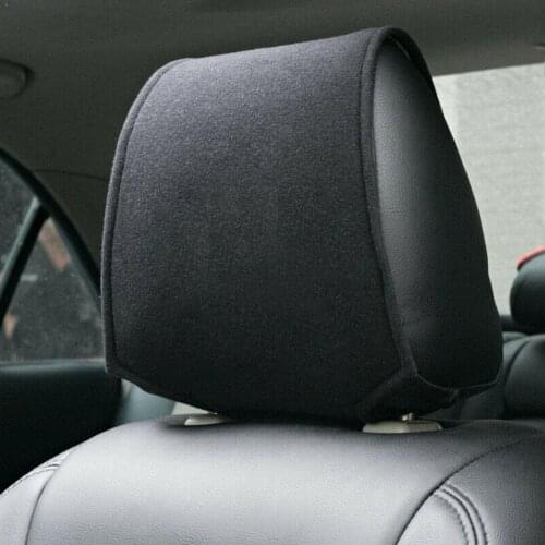 1pcs Car Seat Back Headrest Pillow Dustproof Cover Support 62x14cm Cotton Pad B5L2