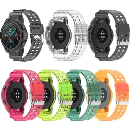 Watchband For Huawei GT2 Watch Strap Bracelet Replacement Strap For GT2 Watch Accessories Transparent Glacier Integrated 46mm