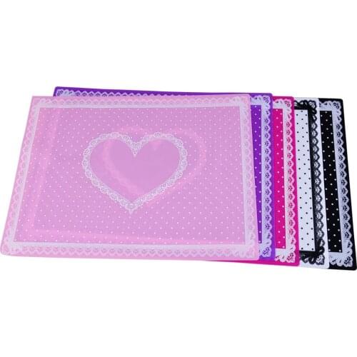 Silicone Lace Wave Point Foldable Nail Art Hand Rests Heart Folding Washable Silicone Lace Dot Nail Art Hand Pad Manicure Mat