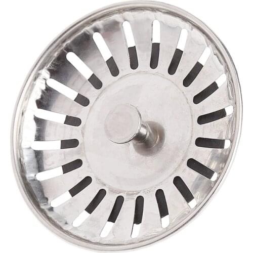 Kitchen Stainless Steel Basin Drain Dopant Sink Strainer Basket Waste Filter 4XFB