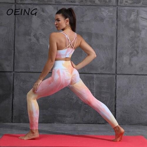 Sport Leggings Womens Yoga Set Two Price High Waist Fitness Workout Clothes Bra Set