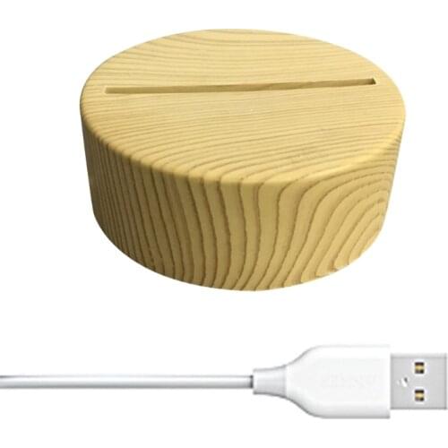 Handmade LED Light 3D Crystals Glass Resin Art Dispaly Base Ornament Lamp Stand