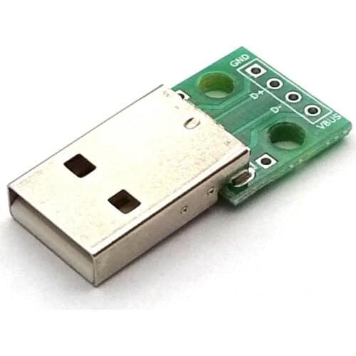 USB Male Head Turn Dip Module 2.54mm Dip 4P Turn Dip Has Welding Mobile Power Cable